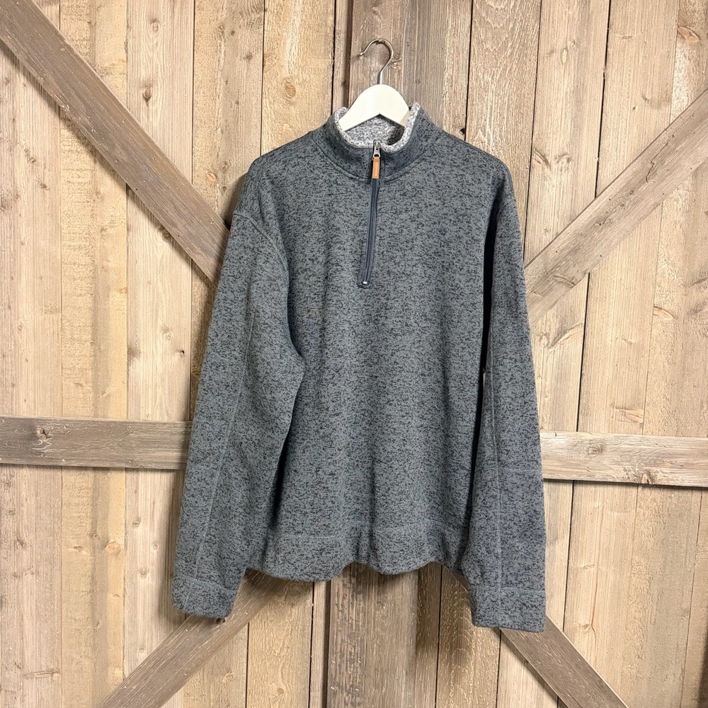 MENS: Heather Gray Quarter-Zip Pullover